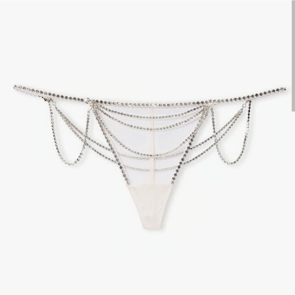 3060 NWT Dream Angels Atelier Victoria's Secret Crystal Chain V-String MED